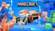 A Hasbro NERF Blaster (Image via shop.hasbro.com and Mojang )